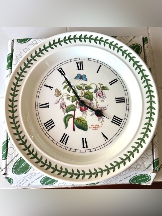 Portmeirion Other - Portmeirion Botanic Garden Fuchsia 10” Wall Clock Made in Britain Works w/ Box